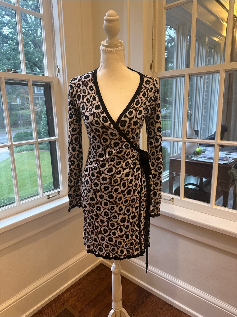 Diane Von Furstenberg for Target Black camel and light grey Wrap Dress